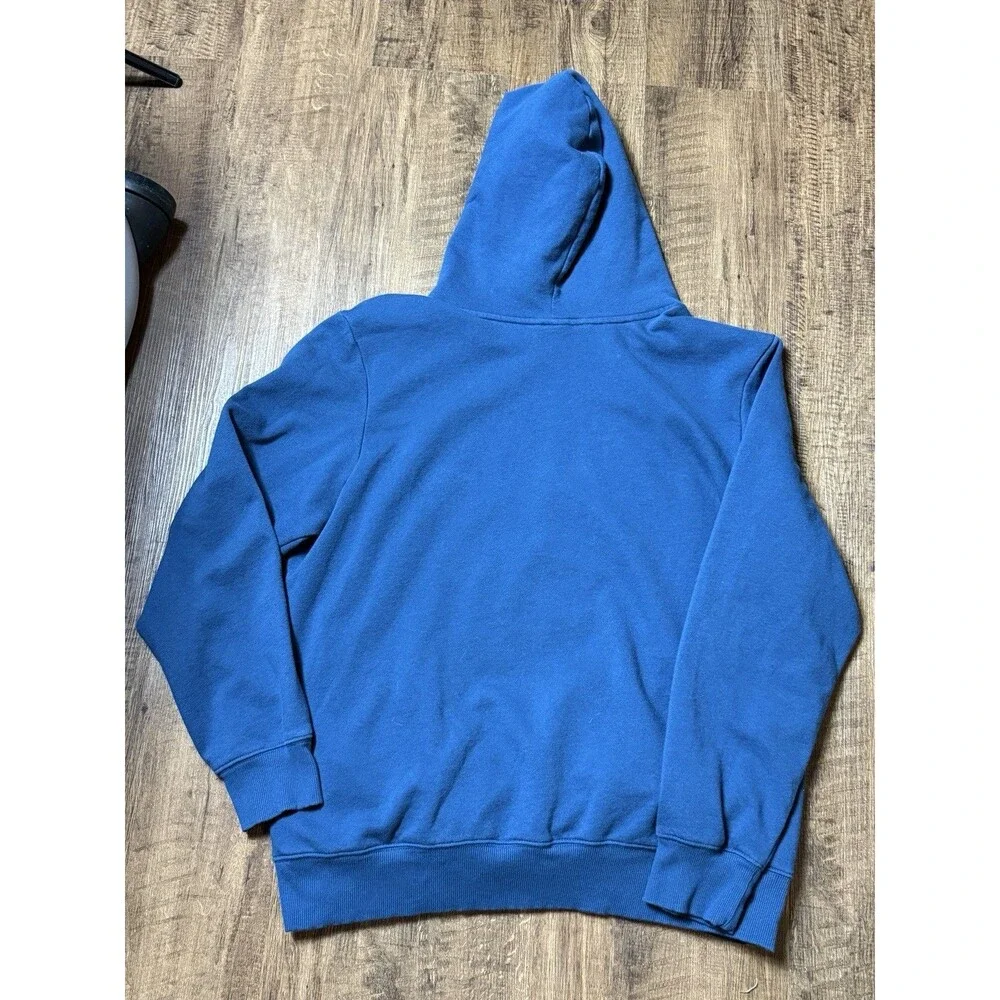 The North Face Drew Peak Blue Fleece Hoodie Sweatshirt Pullover Mens Size XL EUC